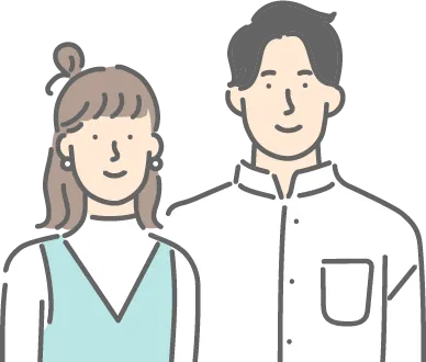 初めての家づくりを考える夫婦のイラスト