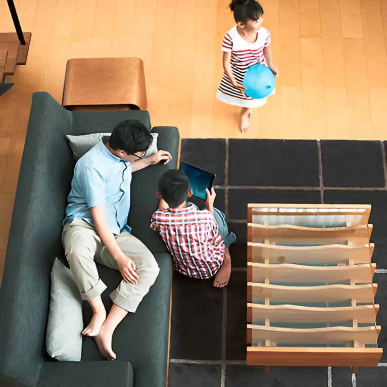 リビングを上から見た様子