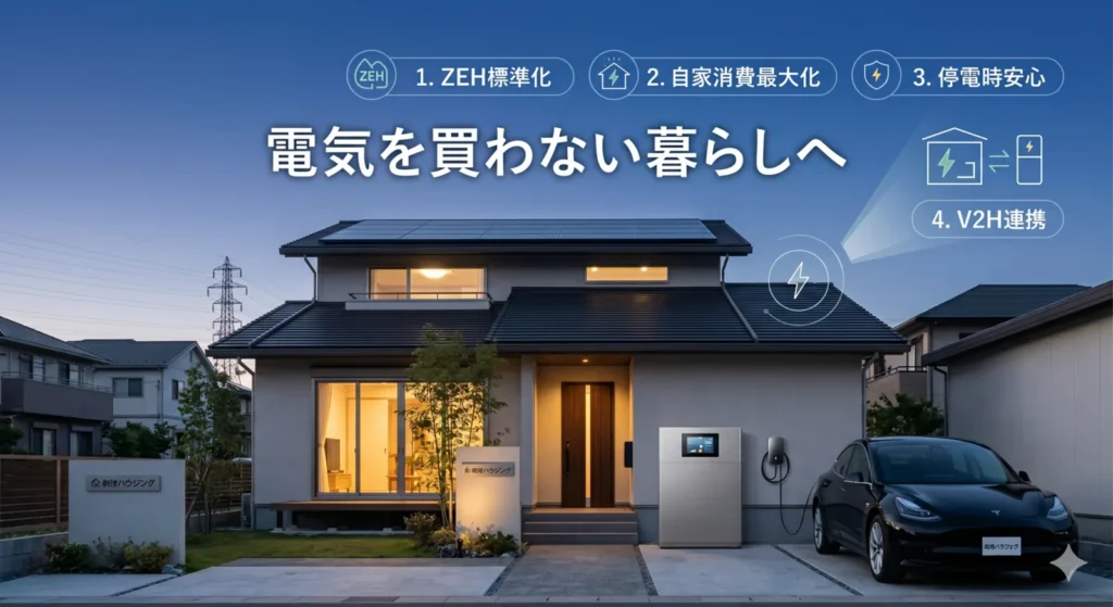 【コラム】電気を買わない暮らしは可能？ZEH（ゼッチ）超えの「蓄電池」活用で光熱費を極限まで抑える家づくり