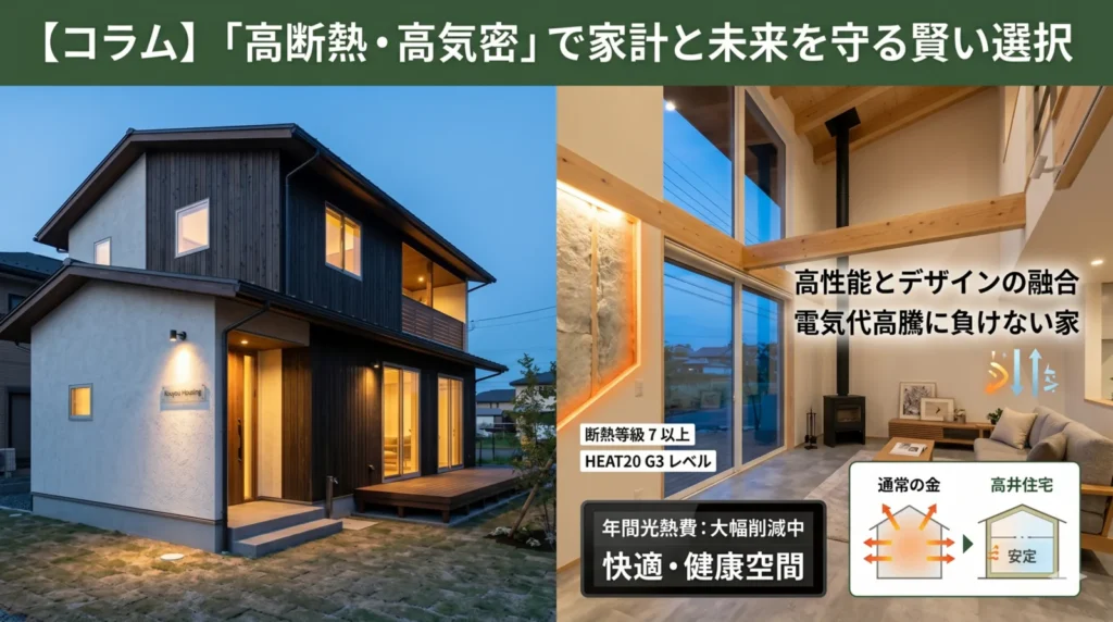 【コラム】「高断熱・高気密」は贅沢品ではない？電気代高騰から家族を守る、賢い家づくりの新常識