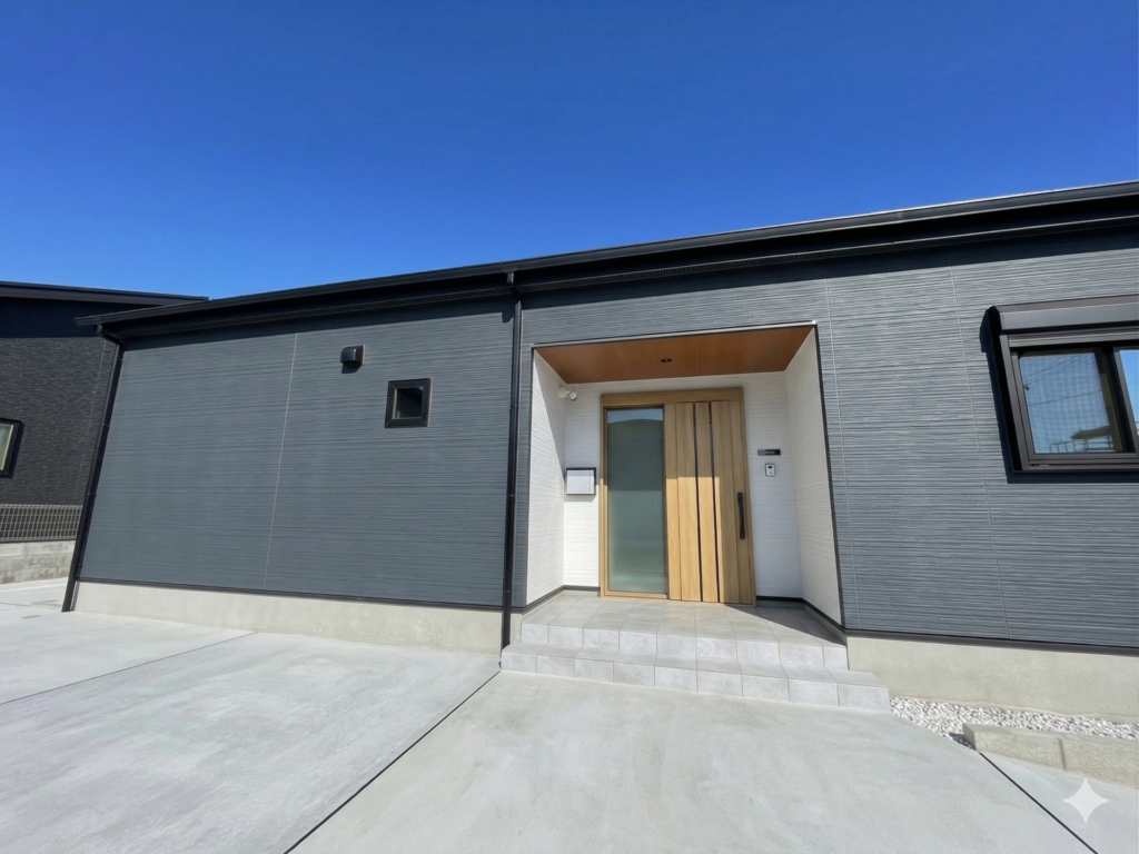 和モダンが薫る洗練された平屋｜小上がり畳収納と格子戸が彩る情緒豊かな住まい