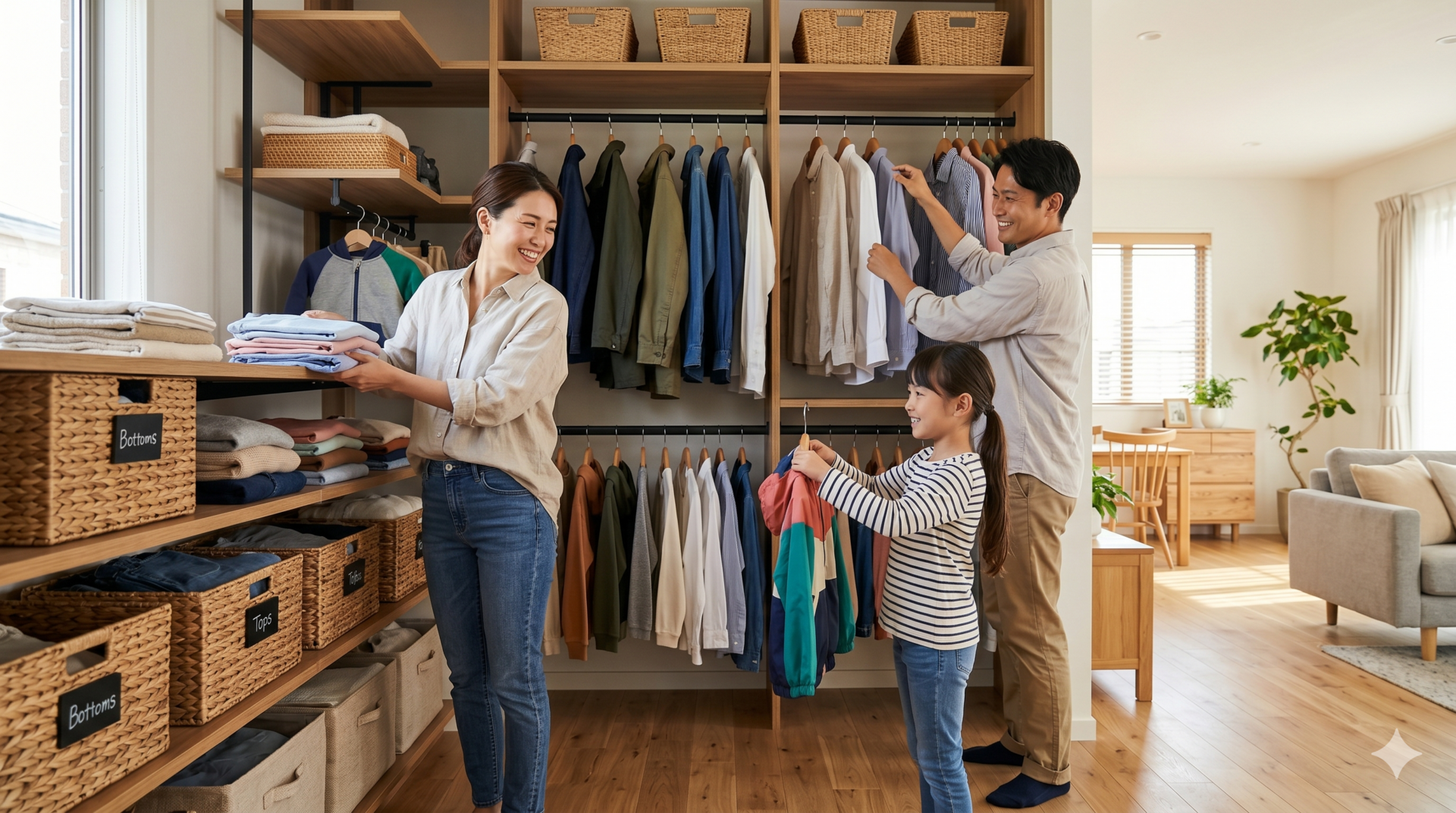 【コラム】「名もなき家事」を劇的に減らす！ファミリークローゼットの理想的な配置と設計のコツ