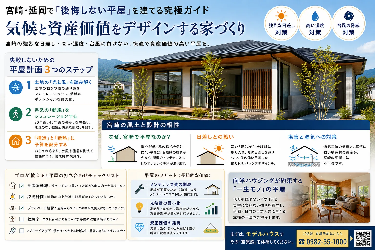 延岡で「後悔しない平屋」を建てるための究極ガイド~気候と資産価値をデザインする~
