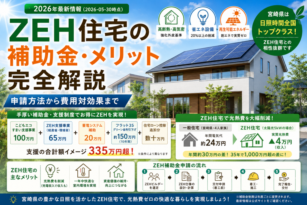 ZEH住宅の補助金・メリット完全解説｜申請方法から費用対効果まで