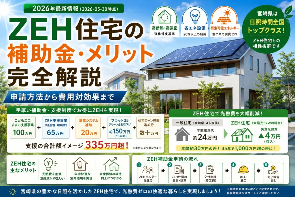 ZEH住宅の補助金・メリット完全解説｜申請方法から費用対効果まで