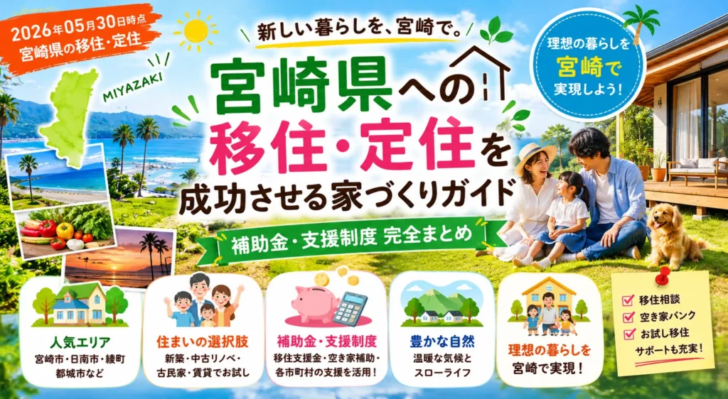 宮崎県への移住・定住を成功させる家づくりガイド｜補助金・支援制度完全まとめ