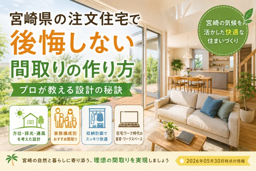宮崎県の注文住宅で後悔しない間取りの作り方｜プロが教える設計の秘訣