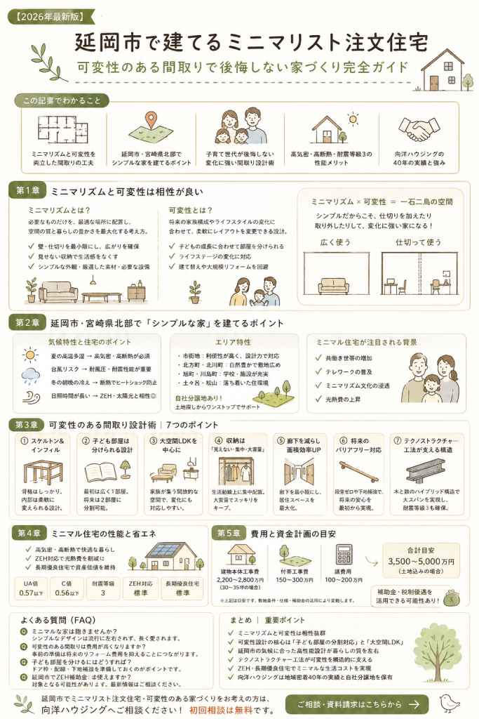 ミニマリストの注文住宅　向洋ハウジングで建てる暮らしによりそうシンプルで上質な住まい