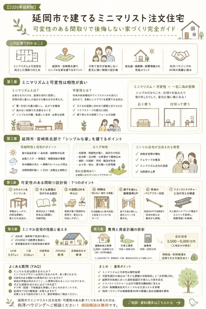 ミニマリストの注文住宅　向洋ハウジングで建てる暮らしによりそうシンプルで上質な住まい