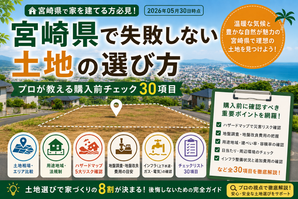 宮崎県で失敗しない土地の選び方｜プロが教える購入前チェック30項目