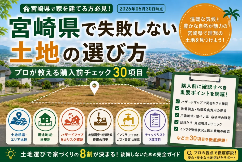 宮崎県で失敗しない土地の選び方｜プロが教える購入前チェック30項目