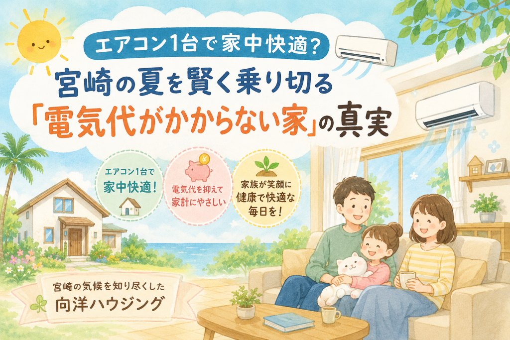エアコン1台で家中快適？宮崎の夏を賢く乗り切る「電気代がかからない家」の真実