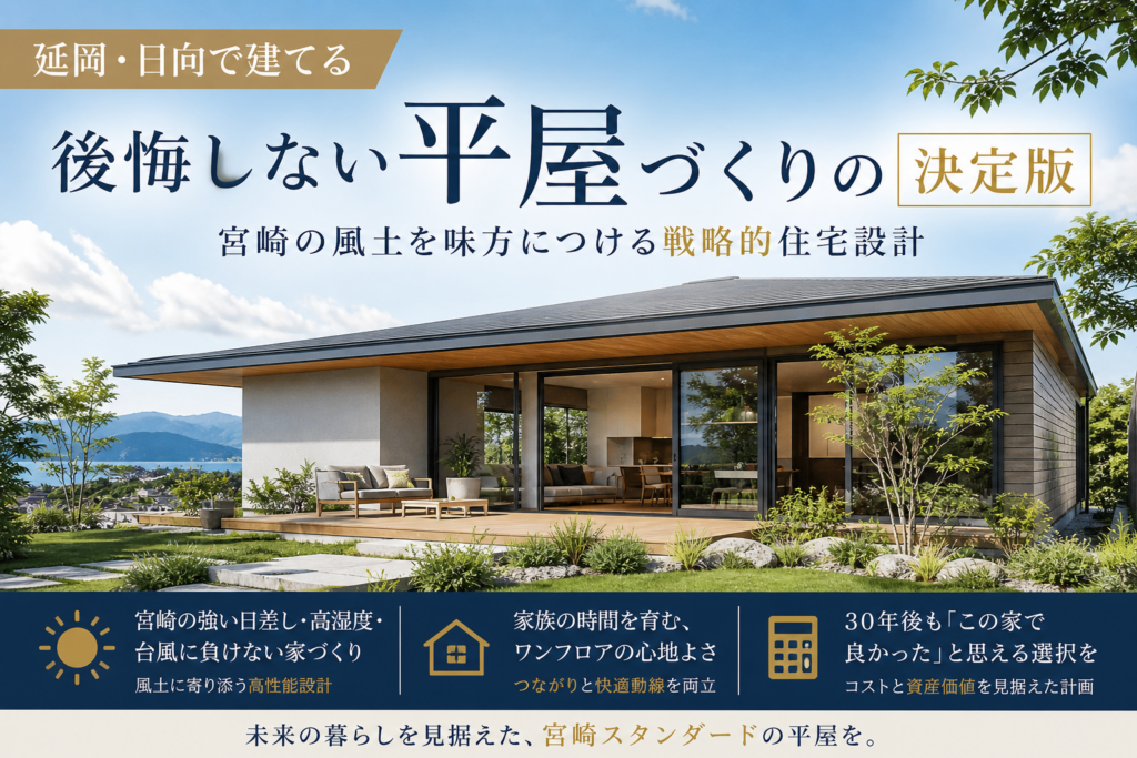 【延岡・日向で建てる】後悔しない平屋づくりの決定版：宮崎の風土を味方につける戦略的住宅設計
