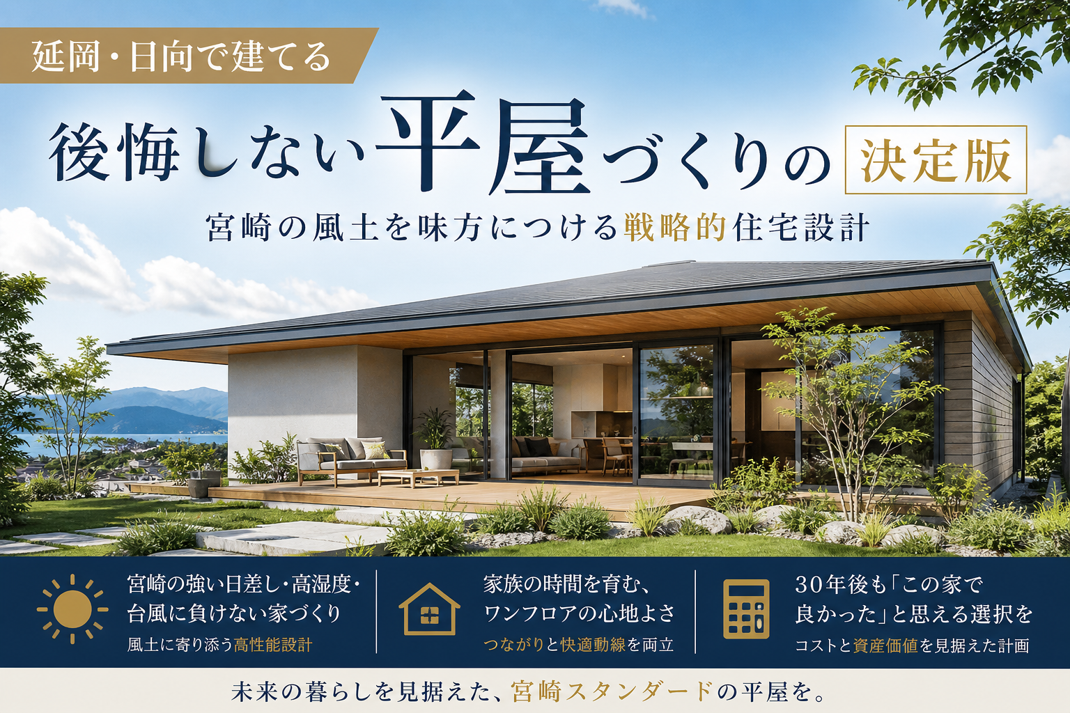 【延岡・日向で建てる】後悔しない平屋づくりの決定版：宮崎の風土を味方につける戦略的住宅設計
