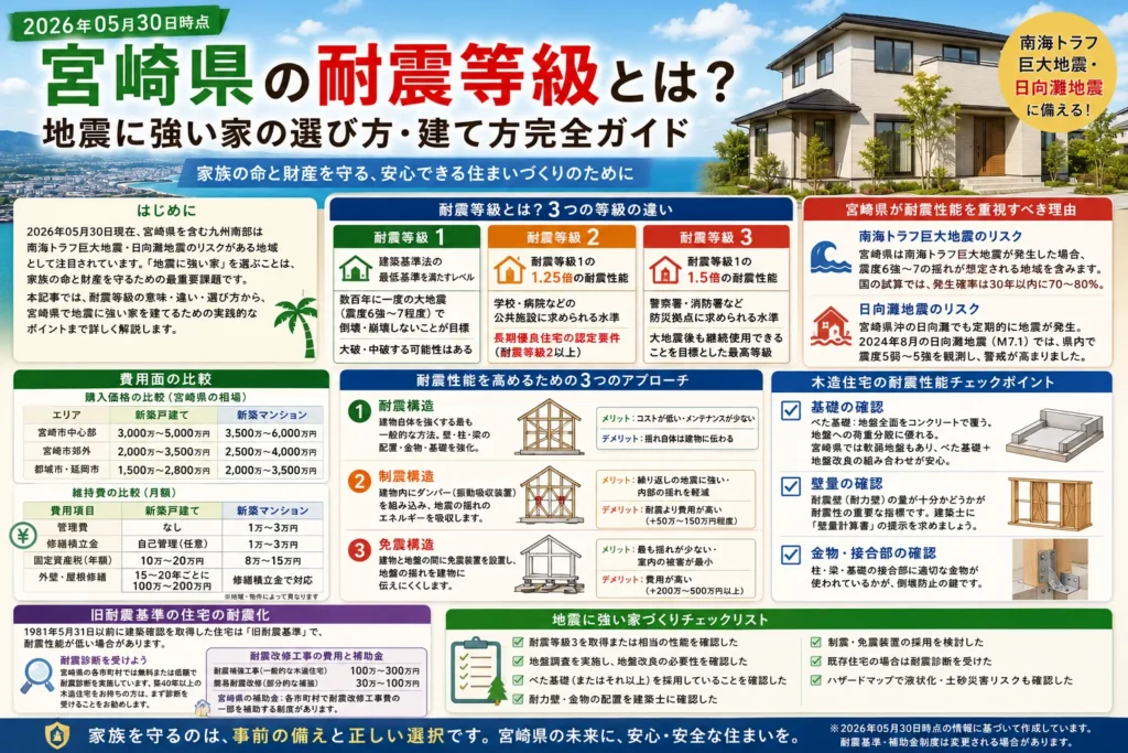 宮崎県の耐震等級とは？地震に強い家の選び方・建て方完全ガイド