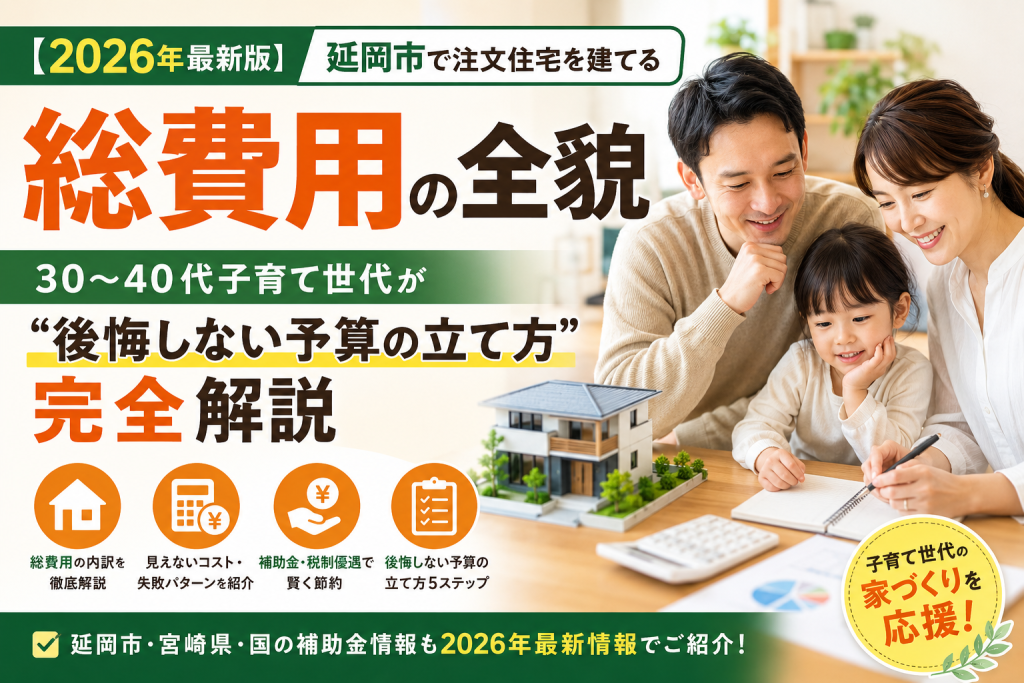 【2026年最新版】延岡市で注文住宅を建てる総費用の全貌｜30〜40代子育て世代が「後悔しない予算の立て方」完全解説
