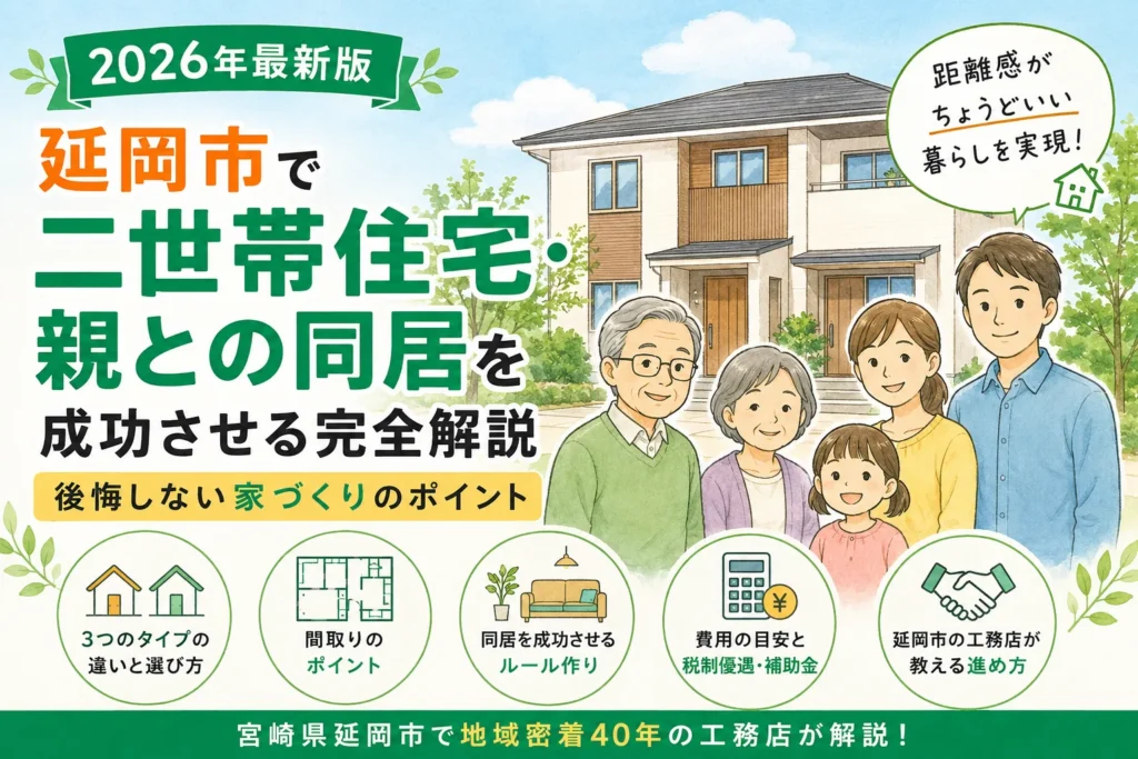 【2026年最新版】延岡市で二世帯住宅・親との同居を成功させる完全解説｜後悔しない家づくりのポイント