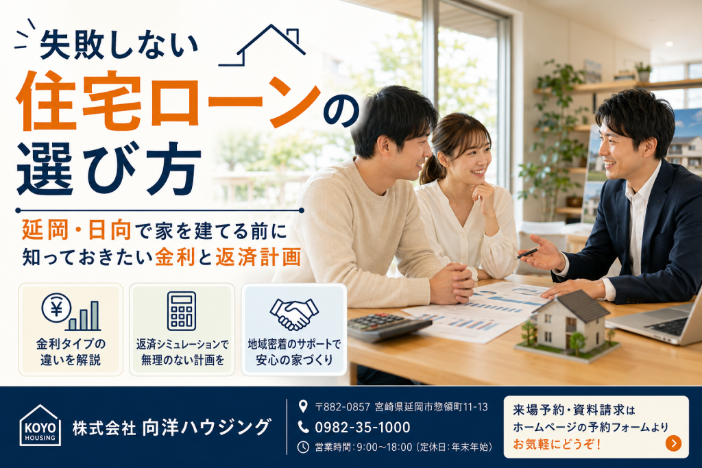 失敗しない住宅ローンの選び方｜延岡・日向で家を建てる前に知っておきたい金利と返済計画