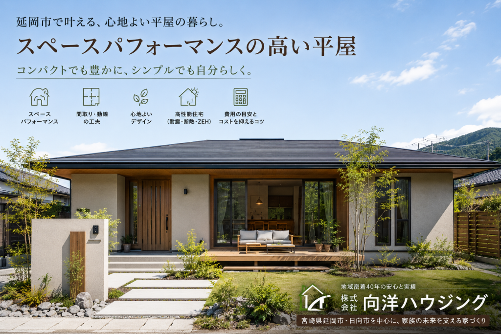 【2026年トレンド予想】延岡市でスペースパフォーマンスの高い平屋を建てる完全解説｜心地よく自分らしい家づくり