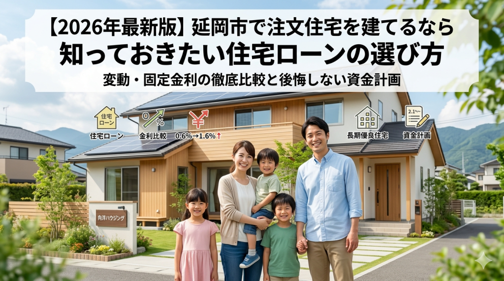 【2026年最新版】延岡市で注文住宅を建てるなら知っておきたい住宅ローンの選び方｜変動・固定金利の徹底比較と後悔しない資金計画