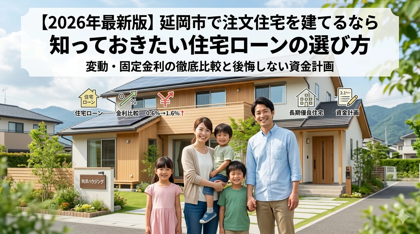 【2026年最新版】延岡市で注文住宅を建てるなら知っておきたい住宅ローンの選び方｜変動・固定金利の徹底比較と後悔しない資金計画