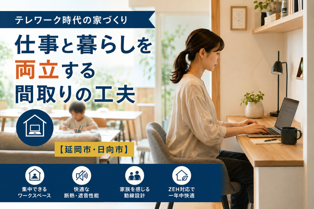 テレワーク時代の家づくり|仕事と暮らしを両立する間取りの工夫【延岡市・日向市】