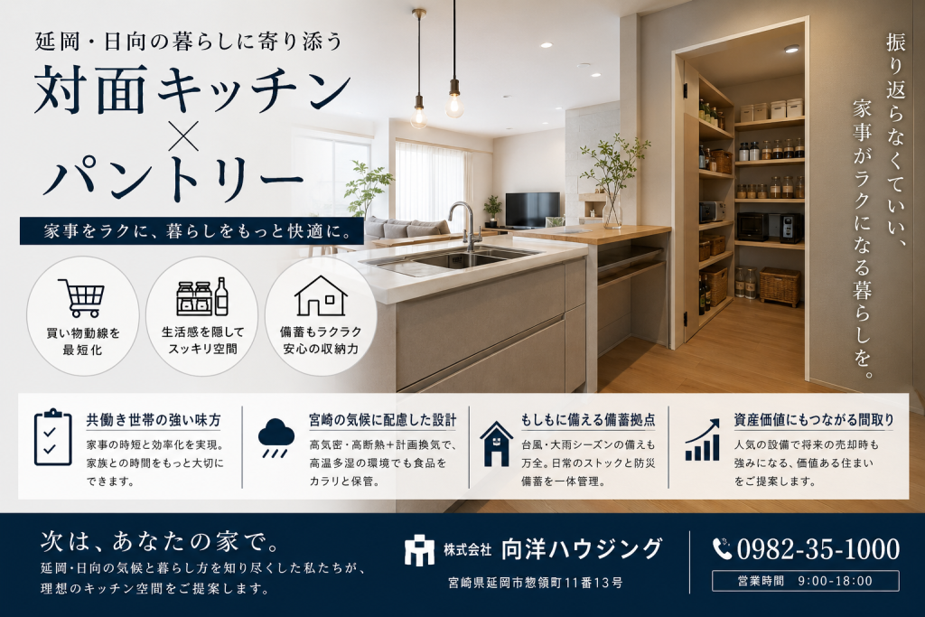 なぜ延岡・宮崎の家に「対面キッチン×パントリー」が求められるのか