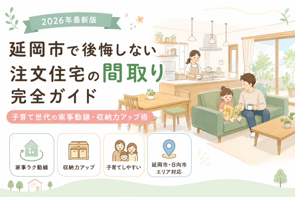【2026年最新版】延岡市で後悔しない注文住宅の間取り完全ガイド｜子育て世代の家事動線・収納力アップ術