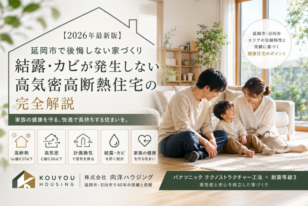 【2026年最新版】延岡市で後悔しない家づくり｜結露・カビが発生しない高気密高断熱住宅の完全解説