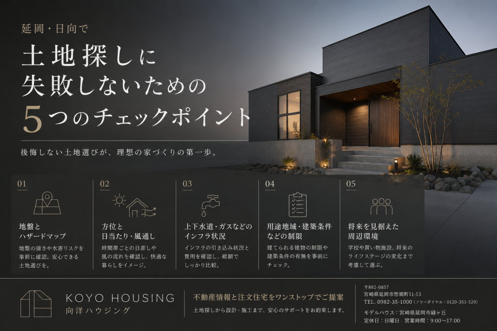 延岡・日向で「土地探し」に失敗しないための5つのチェックポイント