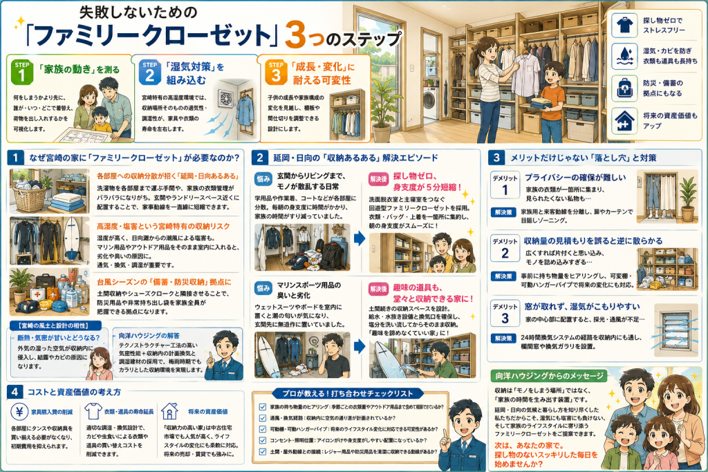 失敗しないための「ファミリークローゼット」3つのステップ