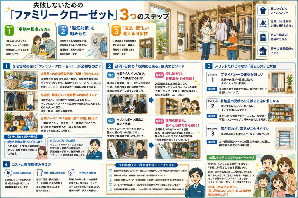 失敗しないための「ファミリークローゼット」3つのステップ