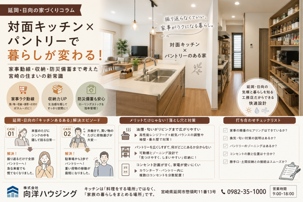 なぜ延岡・宮崎の家に「対面キッチン×パントリー」が求められるのか