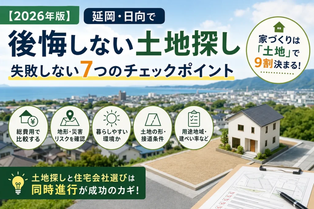 【完全ガイド】延岡市・日向市の土地探し｜エリア選びと失敗しないチェック術