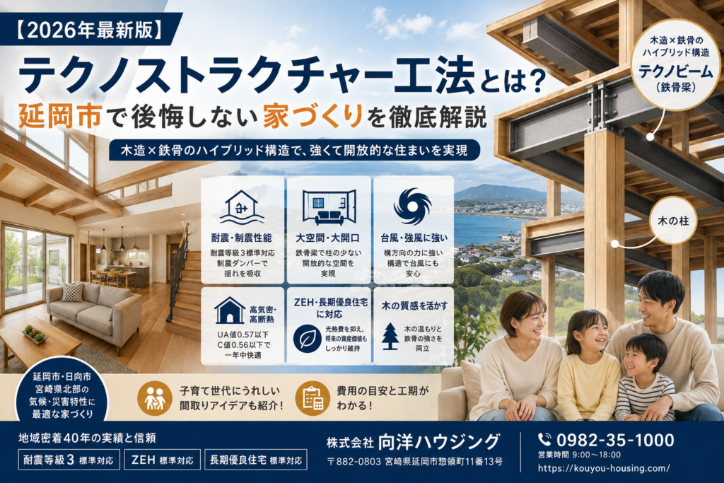 【2026年最新版】テクノストラクチャー工法とは？延岡市で後悔しない家づくりを徹底解説