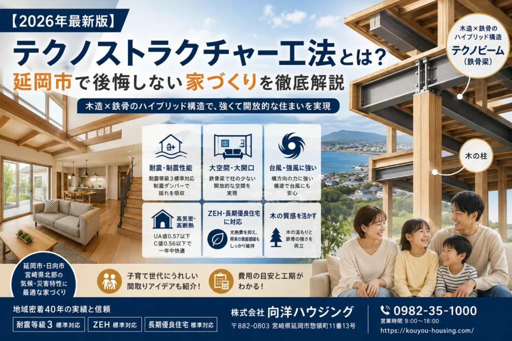 【2026年最新版】テクノストラクチャー工法とは？延岡市で後悔しない家づくりを徹底解説