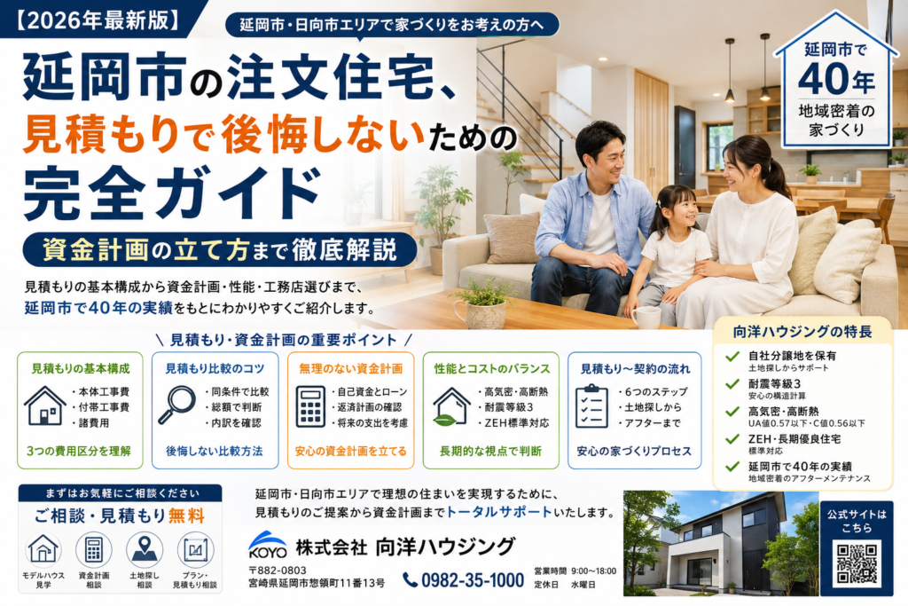 【2026年最新版】延岡市の注文住宅、見積もりで後悔しないための完全ガイド｜資金計画の立て方まで徹底解説