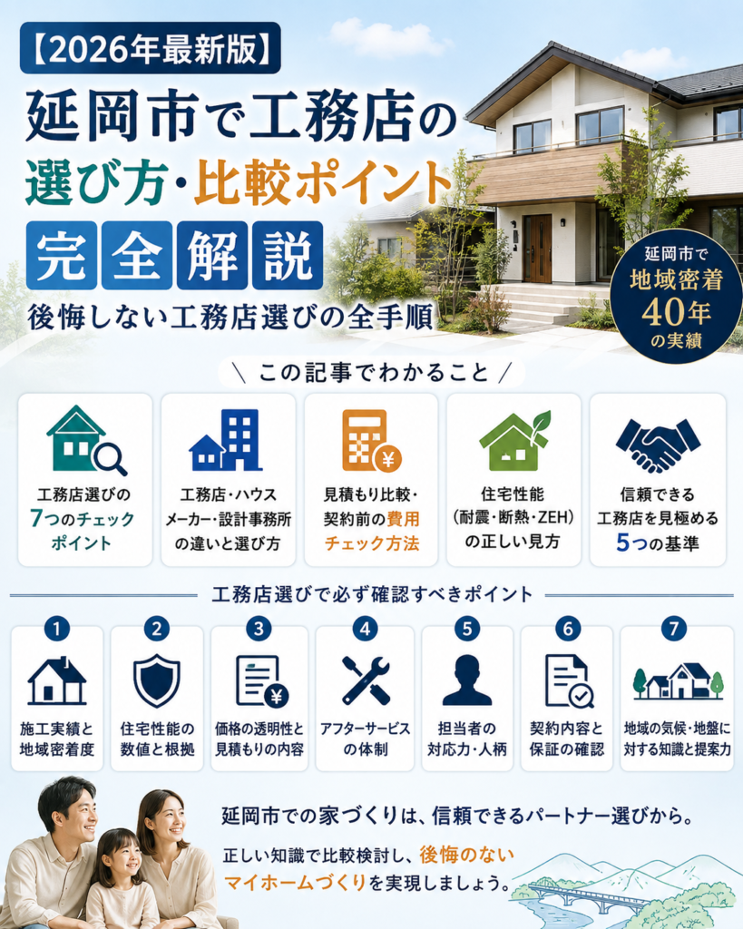 【2026年最新版】延岡市で工務店の選び方・比較ポイント完全解説｜後悔しない工務店選びの全手順