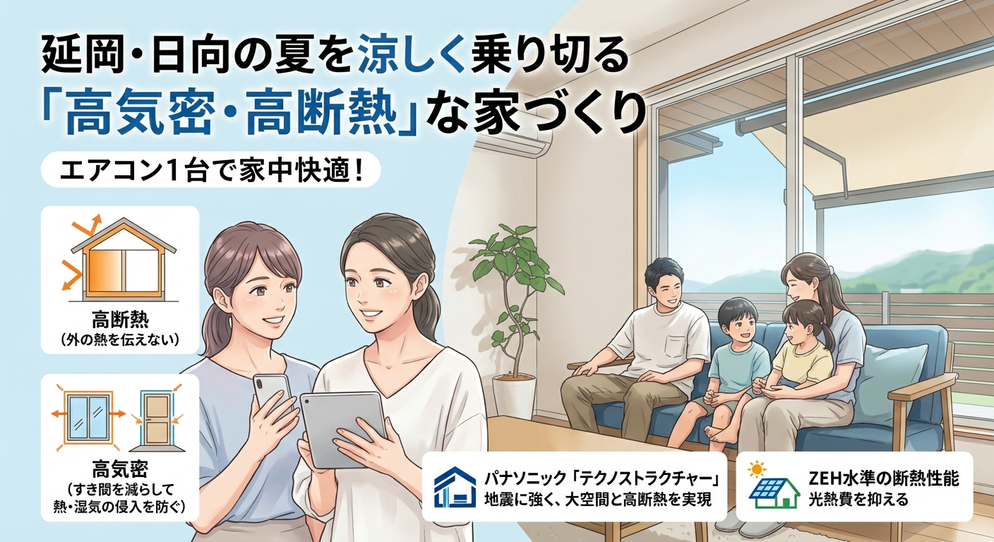 延岡・日向の夏を涼しく乗り切る「高気密・高断熱」な家づくり完全ガイド