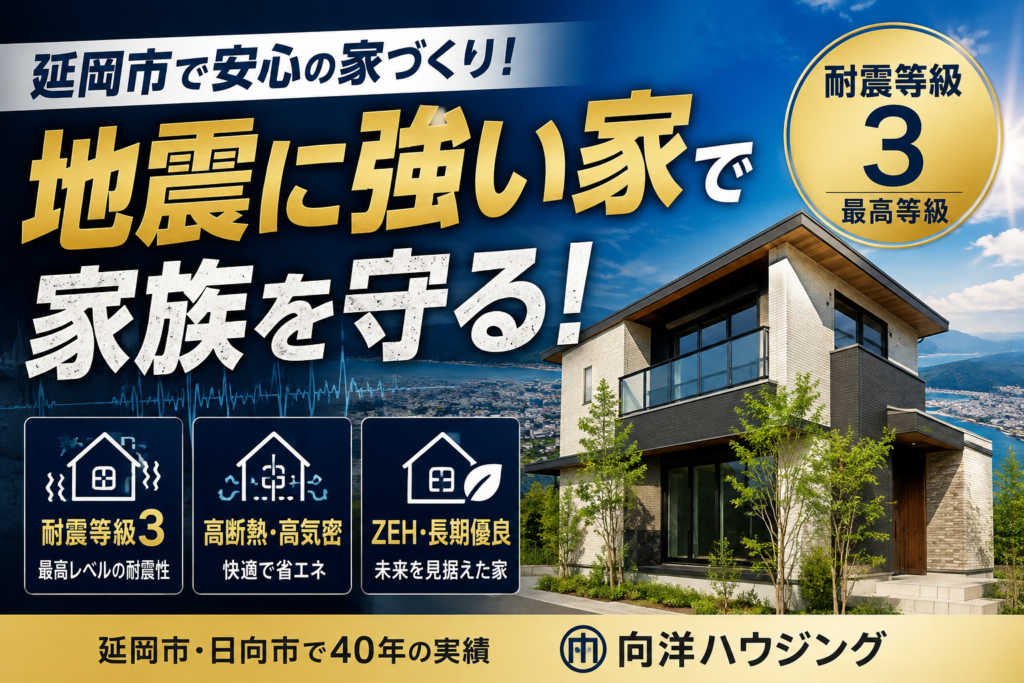 【2026年最新版】延岡市で後悔しない注文住宅づくり｜耐震等級3で家族を守る家とは
