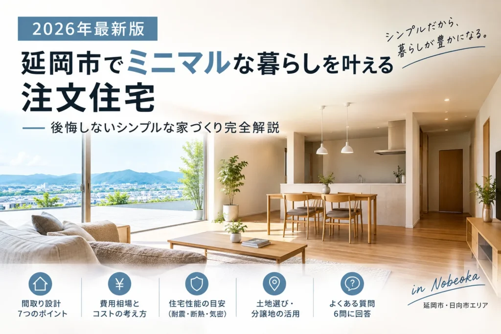【2026年最新版】延岡市でミニマルな暮らしを叶える注文住宅｜後悔しないシンプルな家づくり完全解説