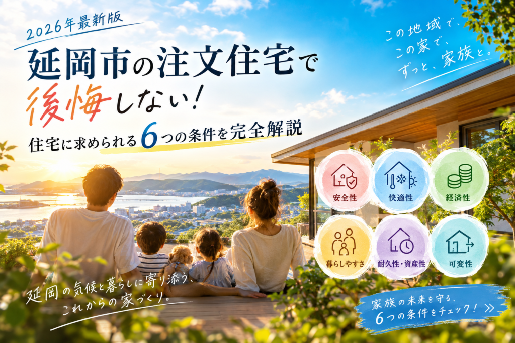 【2026年最新版】延岡市の注文住宅で後悔しない！住宅に求められる6つの条件を完全解説