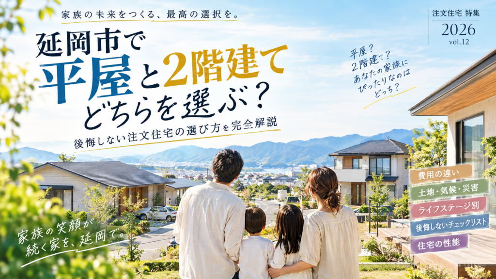 【2026年最新版】延岡市で平屋と2階建てどちらを選ぶ？後悔しない注文住宅の選び方を完全解説