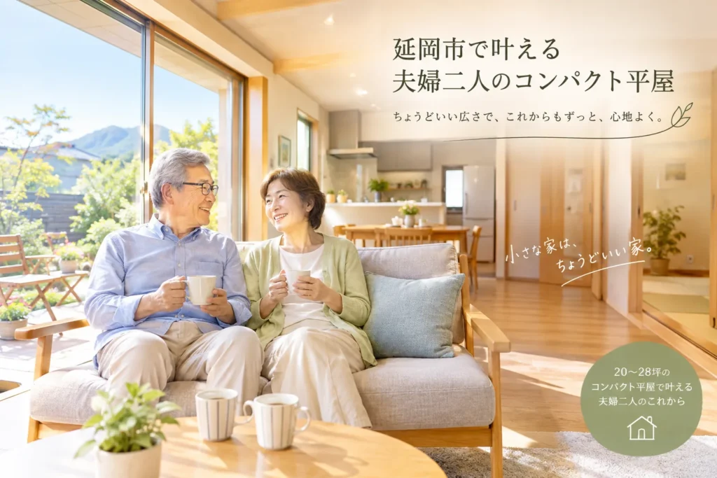 【2026年最新版】延岡市で夫婦二人のコンパクト平屋を建てる｜後悔しない間取り・広さ・費用を完全解説