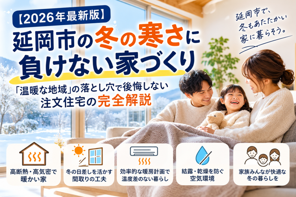 【2026年最新版】延岡市の冬の寒さに負けない家づくり｜「温暖な地域」の落とし穴で後悔しない注文住宅の完全解説