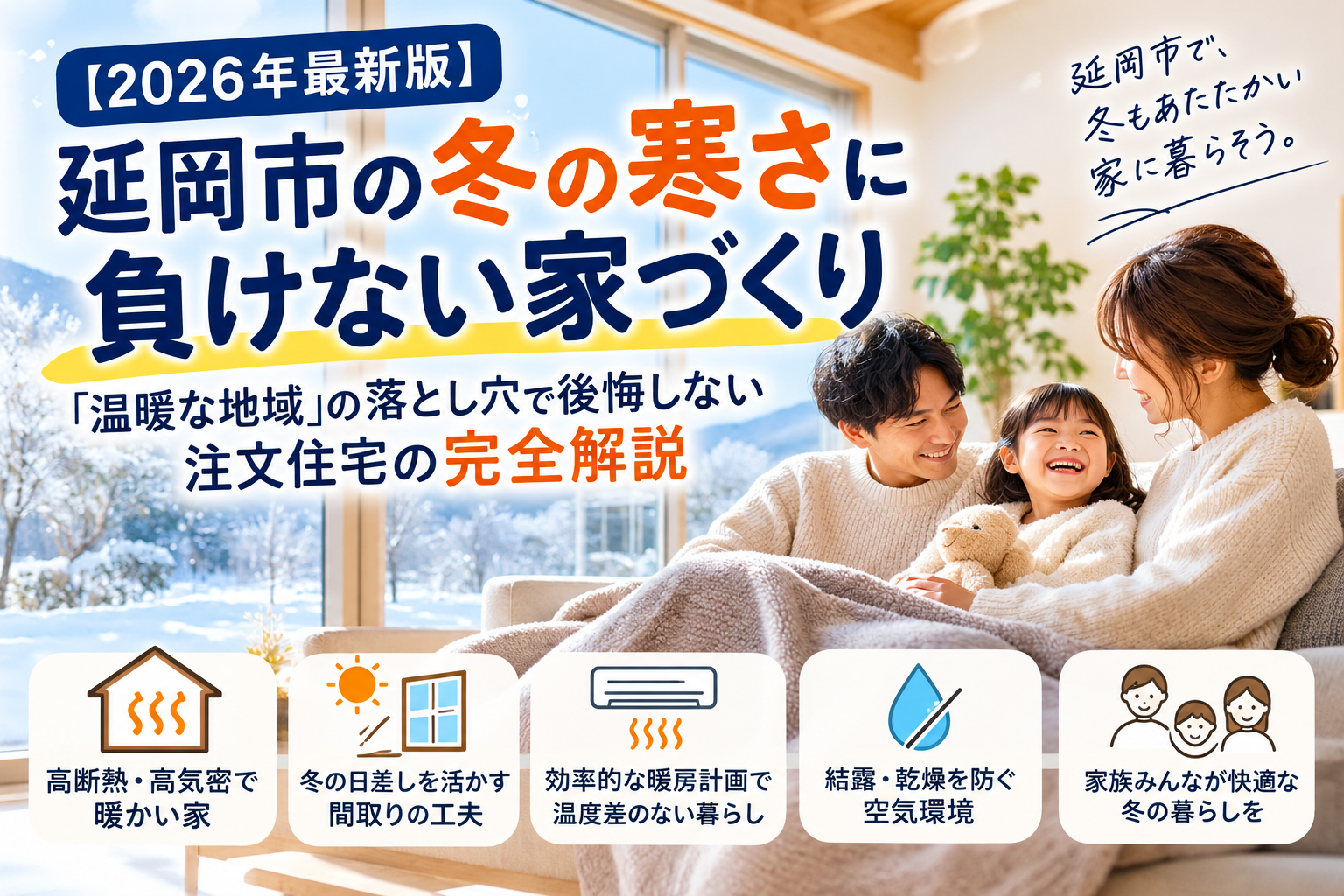 【2026年最新版】延岡市の冬の寒さに負けない家づくり｜「温暖な地域」の落とし穴で後悔しない注文住宅の完全解説